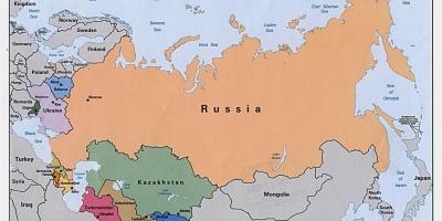 Карта Расіі Манголіі