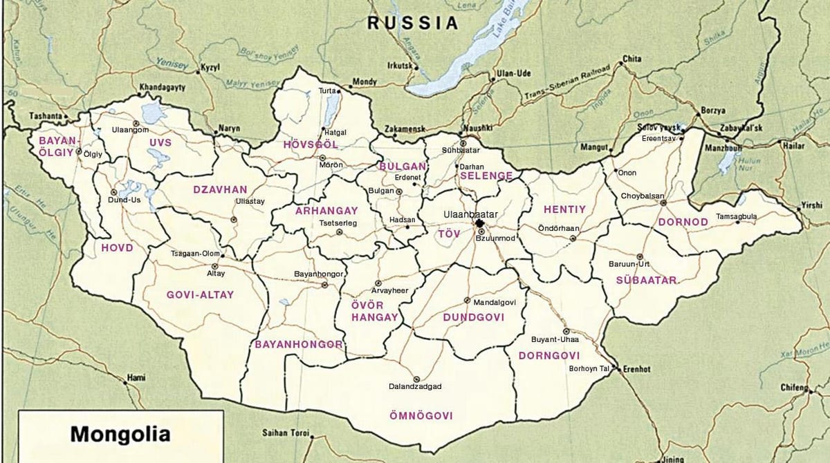 карта мангольскай стэпе