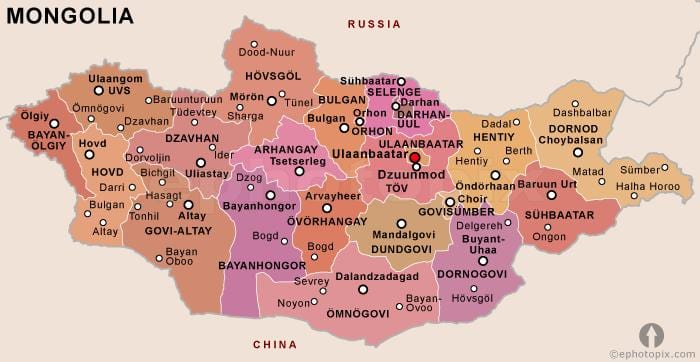 Лао, калі Манголія палітычных 