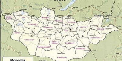 Карта мангольскай стэпе