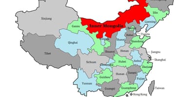Карта Манголіі вобласці