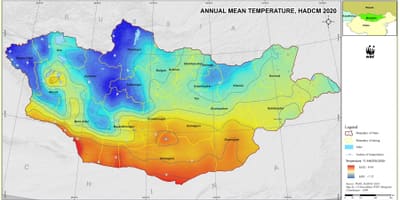 Карта Манголіі клімат 