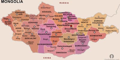 Лао, калі Манголія палітычных 