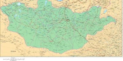 Карта Манголіі дарозе